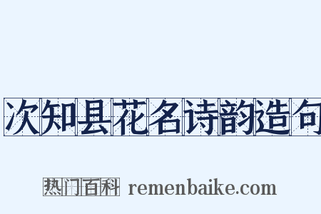 次知县花名诗韵造句是什么意思的图片